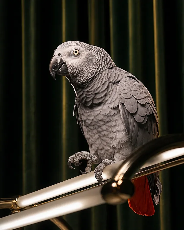 Краснохвостый жако (Psittacus erithacus)